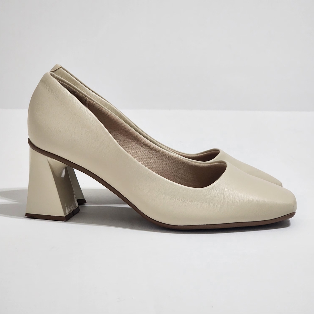 Beira Rio Women's Pumps Ivory Size 5 Feminine Elegant Heels Made In Brazil